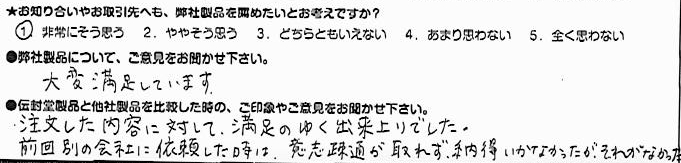 歯科技工業で使用する歯科技工指示書伝票（2枚複写50組）の作成実績